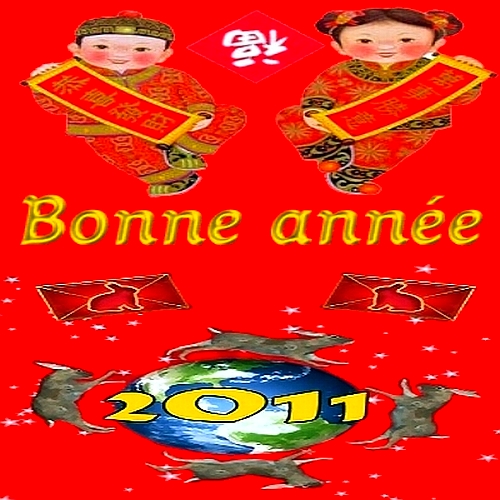  BONNE ANNEE 2011 DU LAPIN DE METAL CHINOIS