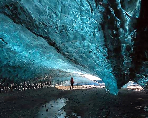  dans le Glacier Vatnajkull islande