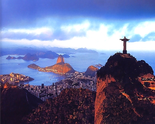  Rio de Janeiro vue d`ensemble des plages aux (grésil)