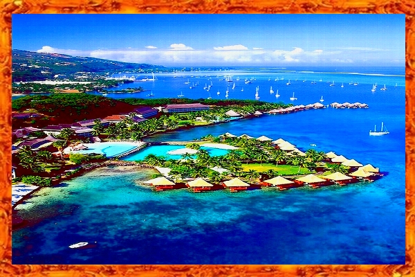la vue complete de la côte de tahiti mon paradis a moi et ses aussi mon fond d`écran .