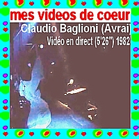 Claudio Baglioni (Avrai) Vidéo en direct (5`26``) 1982